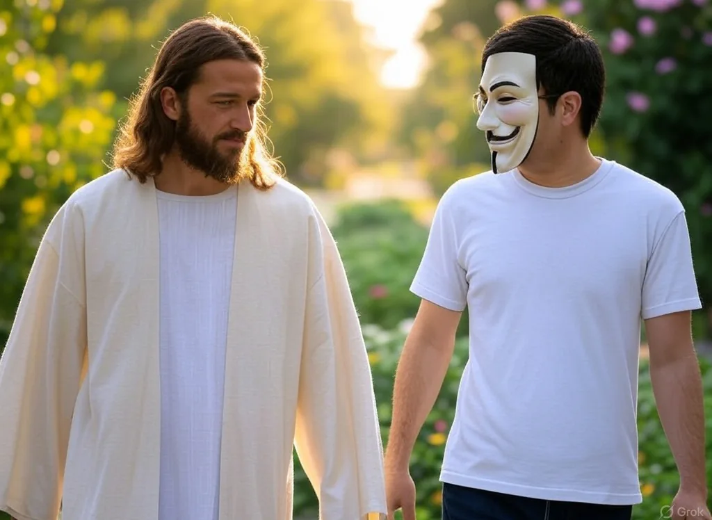 Illustration: Jesus, Satoshi & V